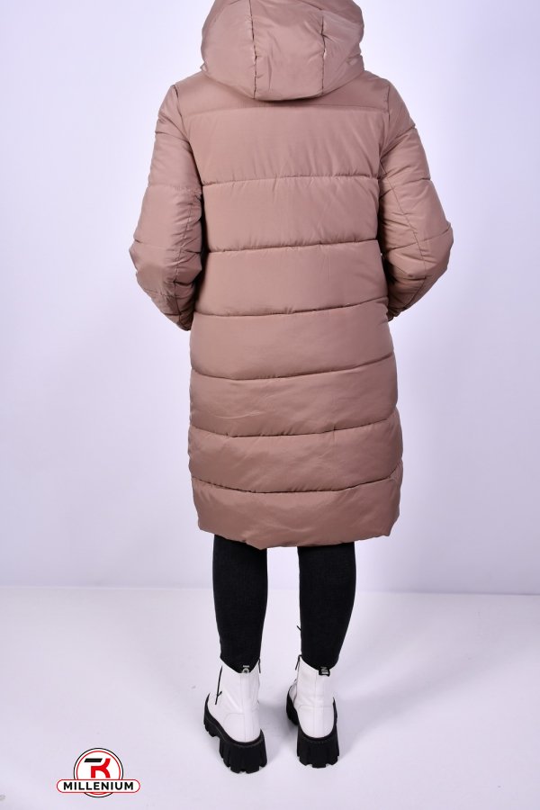 Пальто жіноче (кол. капучино) зимові болоньєве Розміри в наявності : 42, 50 арт.2272