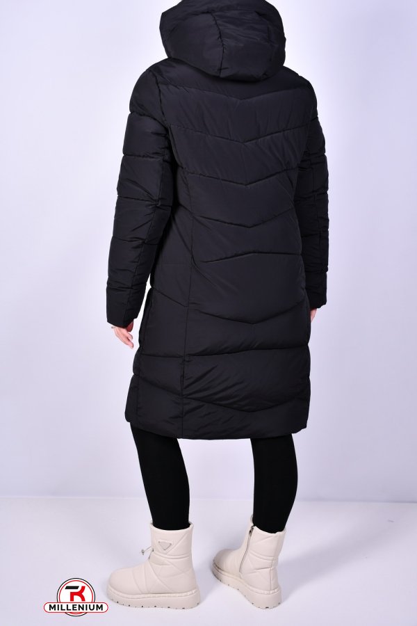 Пальто женское (цв.черный) зимние из плащевки Размер в наличии : 42 арт.2296