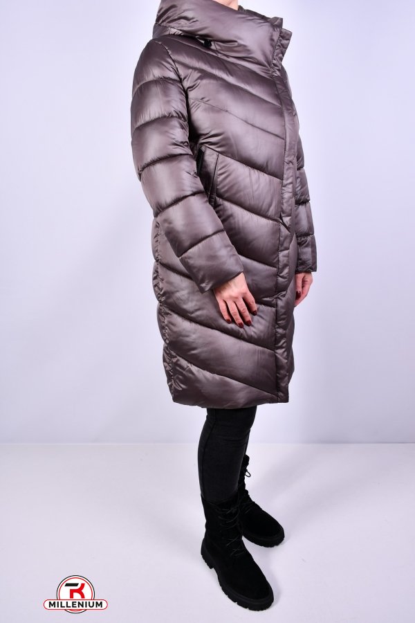 Пальто женское (цв.бронзовый) зимние болоньевое Размеры в наличии : 46, 54 арт.2257