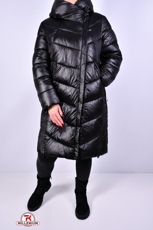 Пальто жіноче (кол. чорний) зимові болоньєве Розміри в наявності : 52, 58, 60 арт.2256