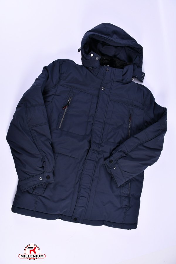 Куртка мужская (цв.т.синий) зимняя из плащевки "ATE" Размеры в наличии : 60, 62 арт.AB-2415H