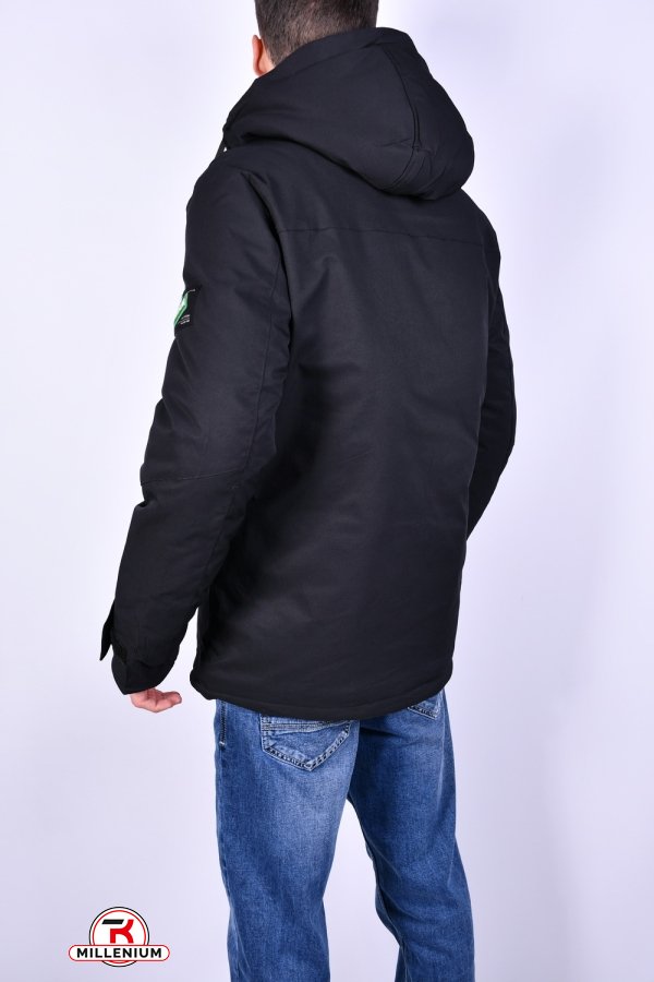Куртка мужская (цв.чёрный) из плащевки зимняя "AUDSA" Размеры в наличии : 52, 54 арт.A876