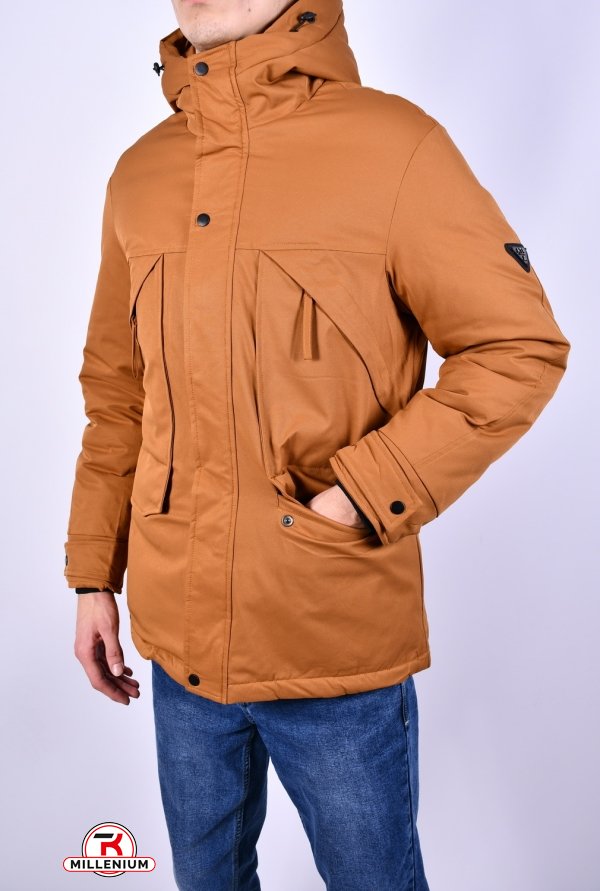 Куртка чоловіча (цв. гірчичний) із плащової тканини зимова Розміри в наявності : 46, 52, 54 арт.A881