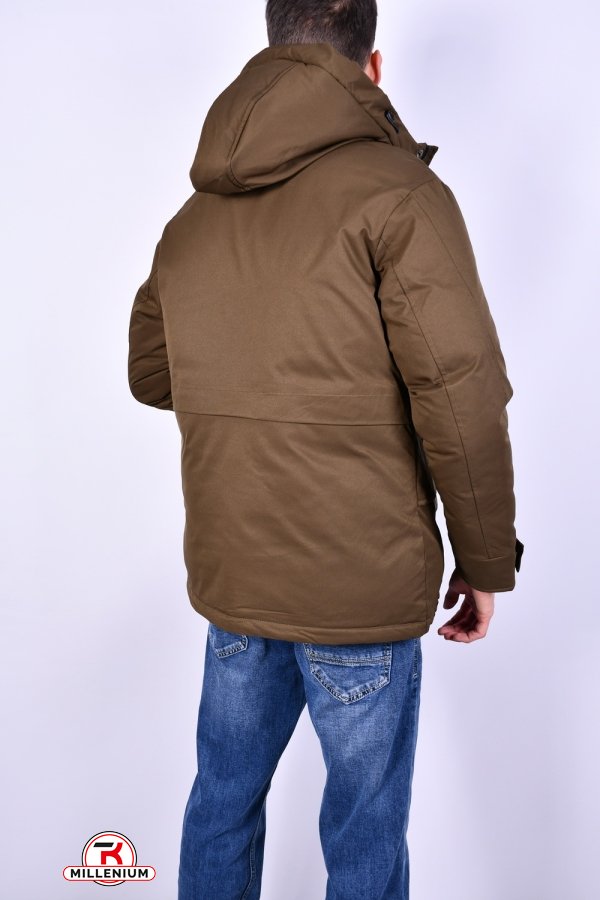 Куртка чоловіча (цв. коричневий) із плащової тканини зимова Розмір в наявності : 46 арт.A881