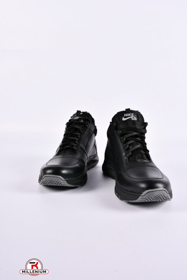 Кросівки чоловічі (кол. чорний) з натуральної шкіри на хутрі Розмір в наявності : 45 арт.153