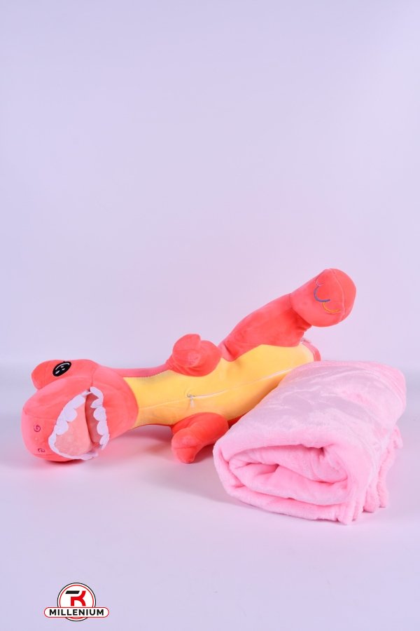 Комплект іграшка з простирадлом (кол. рожевий) розмір пледа 170/100 см. (вага 970гр.) арт.6047