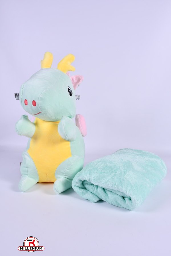 Комплект іграшка з простирадлом (колірний бірюзовий) розмір пледа 170/100 см. (вага 1040 г арт.6046
