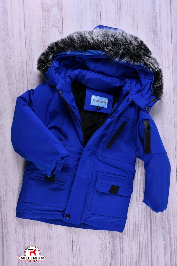 Куртка для мальчика (цв.синий) из плащевки зимняя Рост в наличии : 98, 104, 110, 116, 122 арт.027
