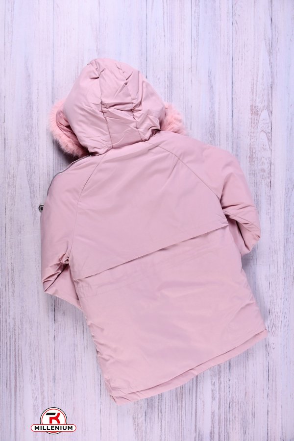 Куртка для дівчинки (цв. св. рожевий) з зимової плащової тканини. Зріст в наявності : 140, 146 арт.077