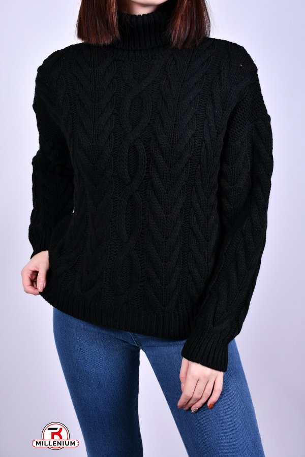 Жіночий светр в'язаний (кол. чорний) "FIGO" розмір 42-44 арт.4653