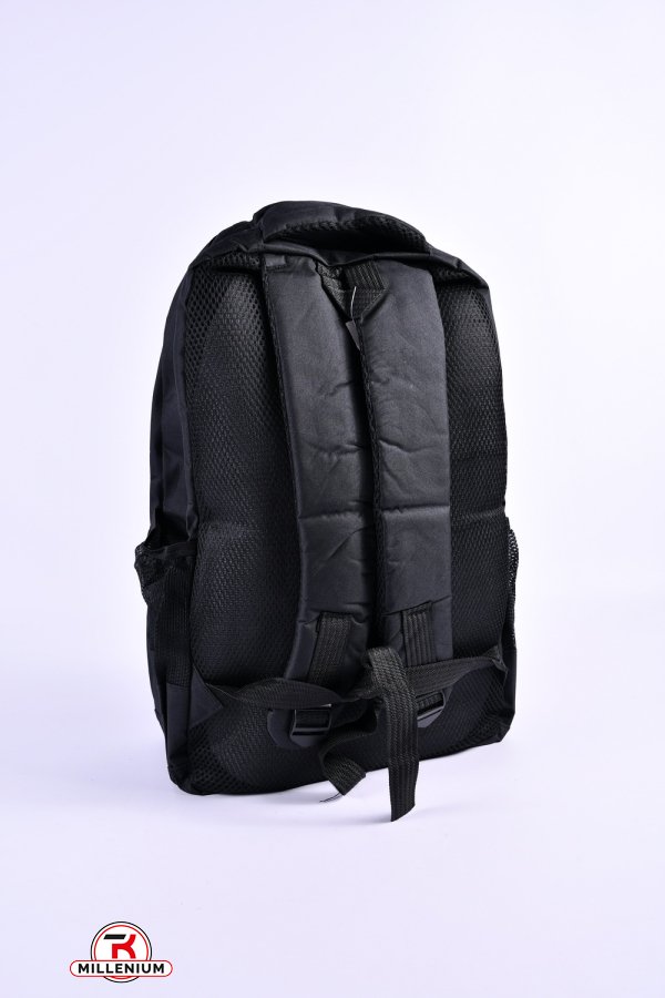 Рюкзак з плащової тканини (кол. чорний) розмір 28/37/14 см арт.3061