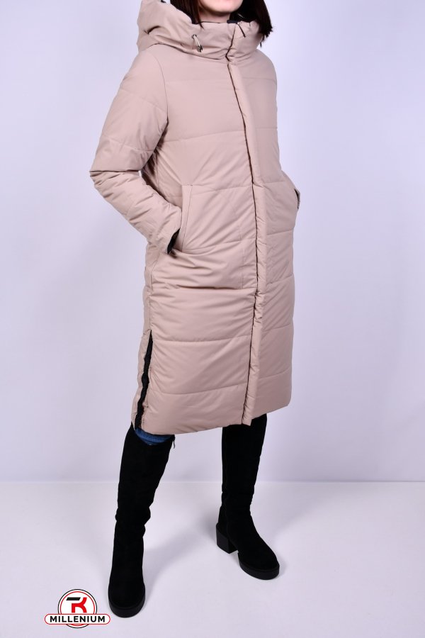 Пальто жіноче (кол. чорний) зимове з плащової тканини Розміри в наявності : 48, 50 арт.8322