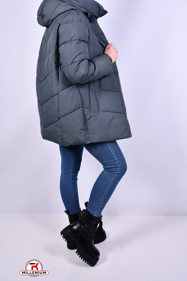 Куртка женская (цв.серый) из плащевки зимняя Размеры в наличии : 44, 46 арт.3001