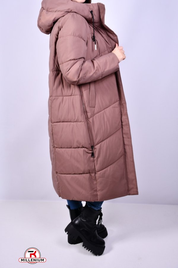 Пальто женское (цв.капучино) болоньевое зимнее "VICTOLEAR" Размеры в наличии : 48, 50, 52, 54 арт.2140-1