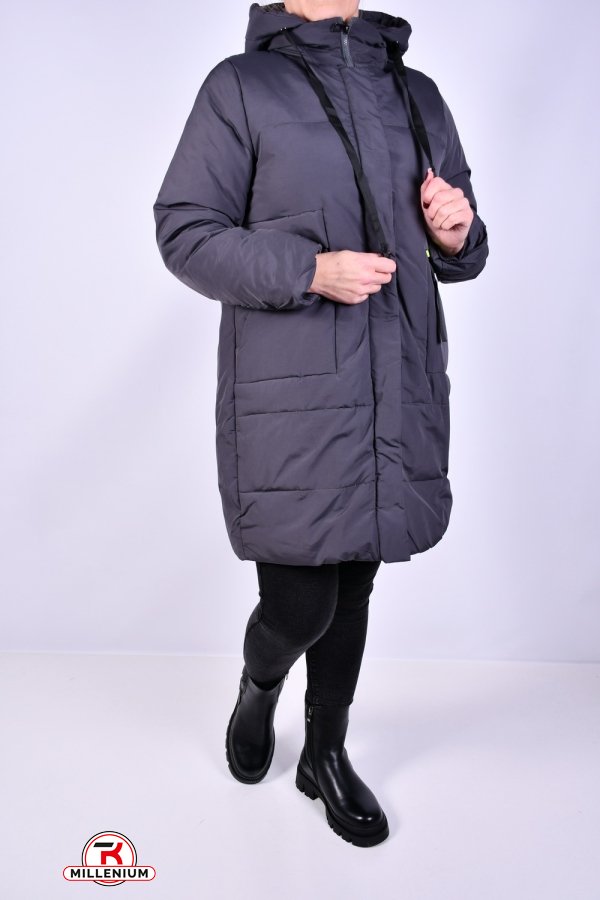 Пальто женское зимние (цв.серый) из плащевки Размеры в наличии : 46, 48, 50, 52 арт.M925005