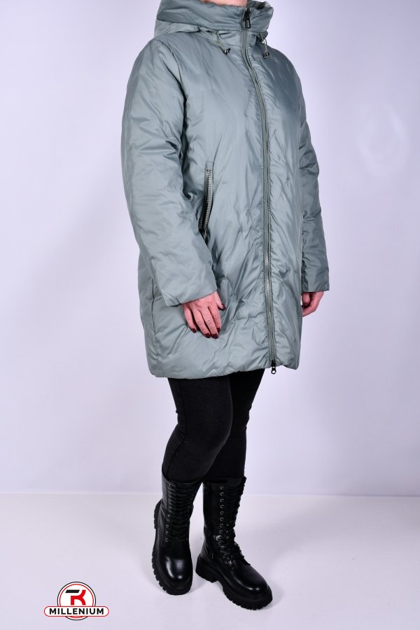 Куртка жіноча зимова (кол. м'яти) з плащової тканини Розміри в наявності : 48, 50, 54, 56 арт.M910003