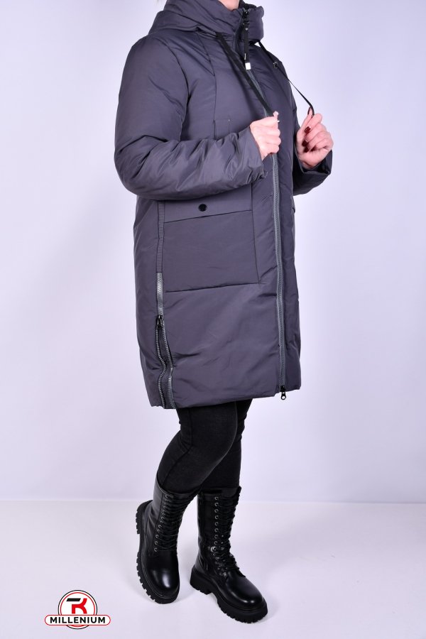 Пальто женское зимние (цв.серый) из плащевки Размеры в наличии : 48, 50, 52, 54, 56 арт.M925001