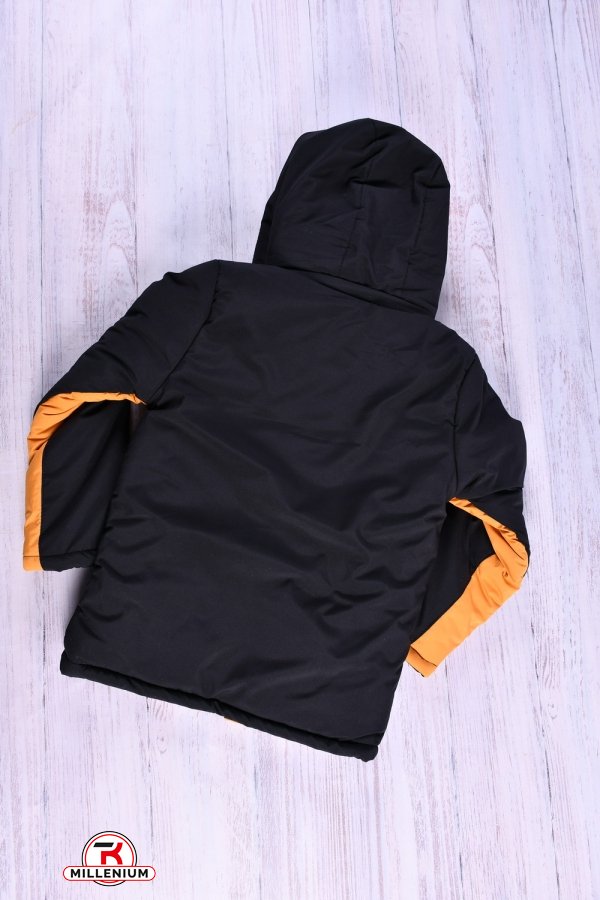 Куртка для мальчика зимняя(цв.черный/горчичный) на меху Рост в наличии : 128, 146 арт.01/PUMA