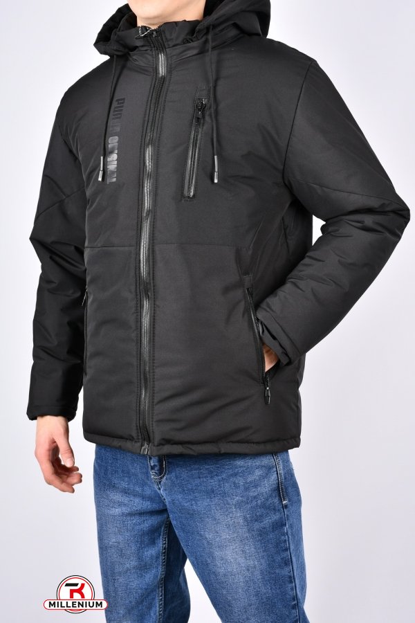 Куртка чоловіча зимова (кол. чорний) на хутрі Розміри в наявності : 46, 54 арт.68