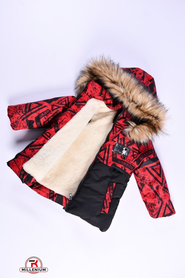 Куртка для мальчика зимняя(цв.синий/красный) на меху Рост в наличии : 92, 98 арт.019