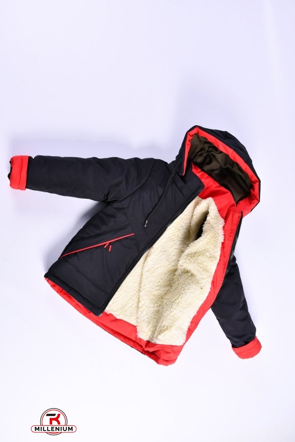 Куртка для мальчика зимняя(цв.черный/красный) на меху Рост в наличии : 98, 104, 110, 116, 122 арт.03/NIKE