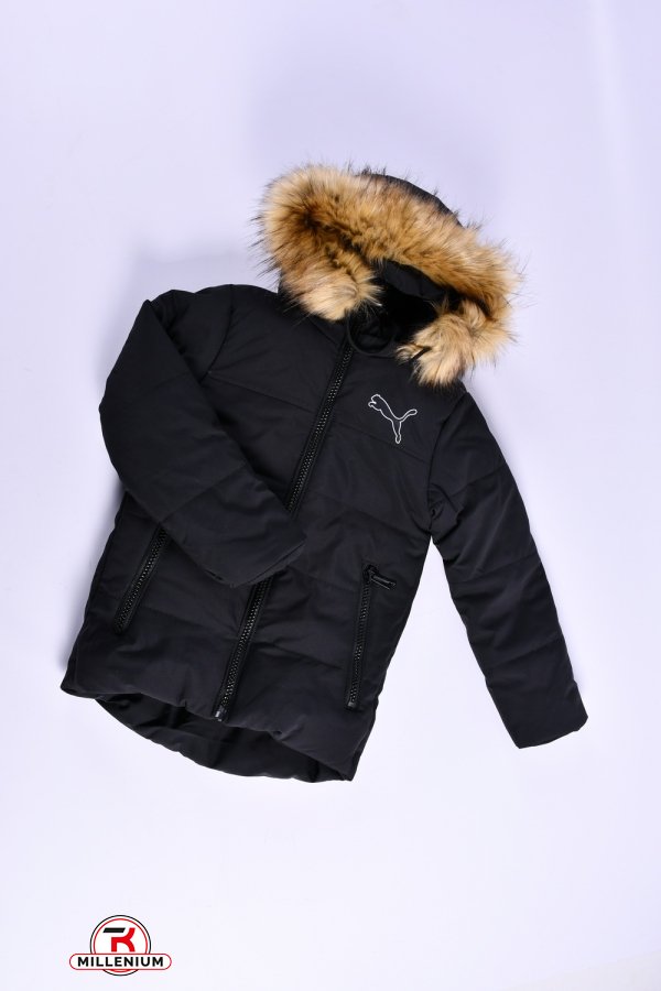 Куртка для мальчика зимняя(цв.черный) на меху Рост в наличии : 128, 134, 146 арт.09/PUMA