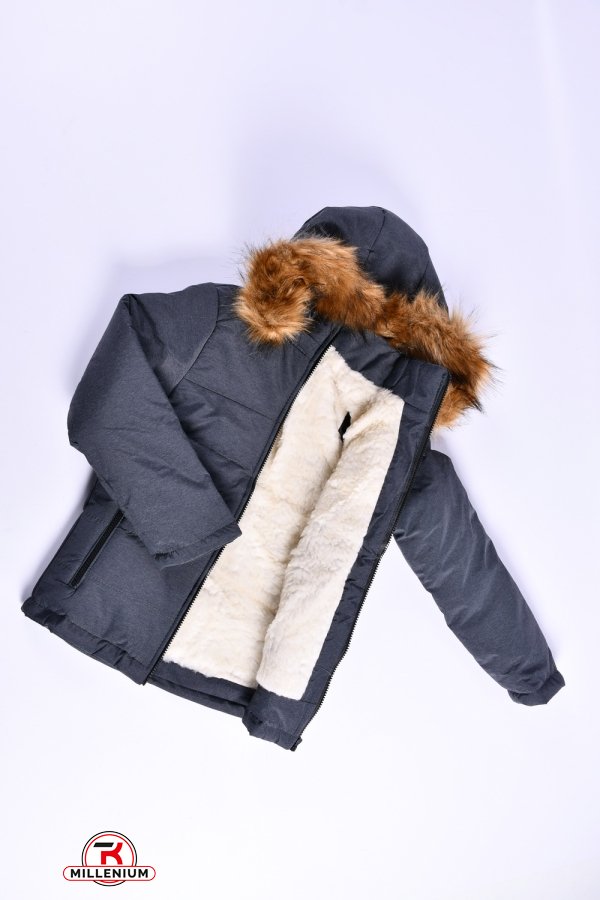 Куртка для мальчика зимняя(цв.серый) на меху Рост в наличии : 122, 128, 134, 140 арт.03/THE