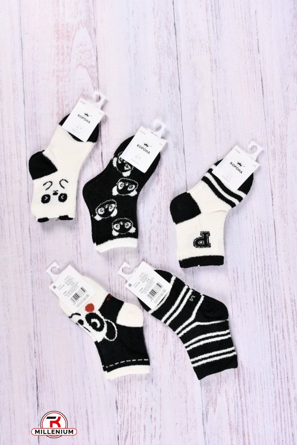 Шкарпетки дитячі від 3-5років зимові махрові "Корона" арт.CY375-3