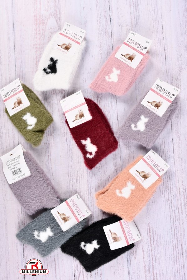 Шкарпетки для дівчинки вовняні розмір 32-37 "КОРОНА" арт.C3655-1