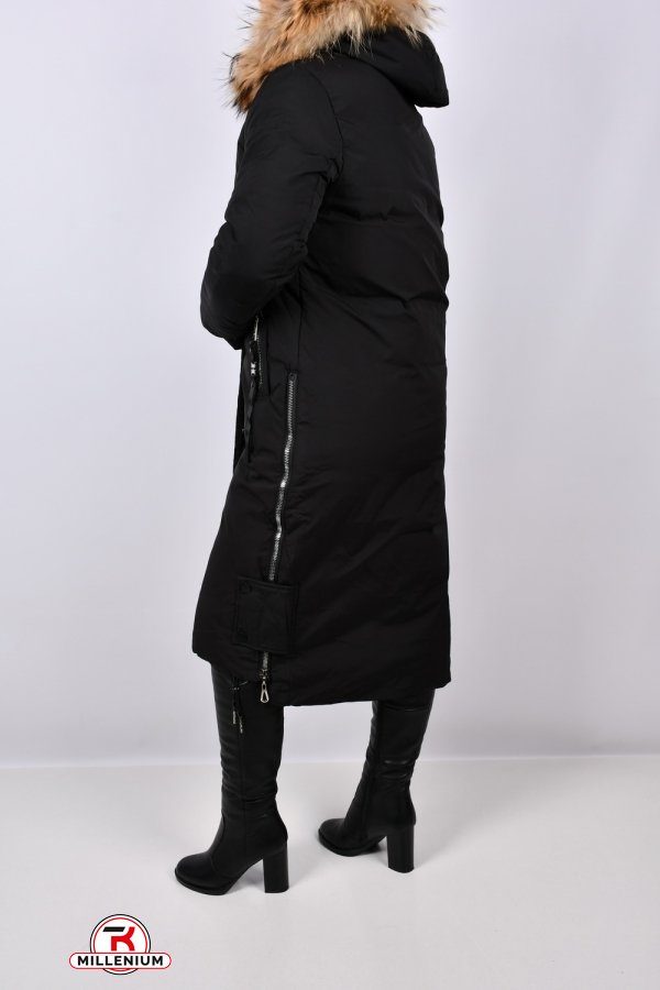 Пальто женское (цв.черный) зимнее из плащевки Размеры в наличии : 46, 50 арт.8368