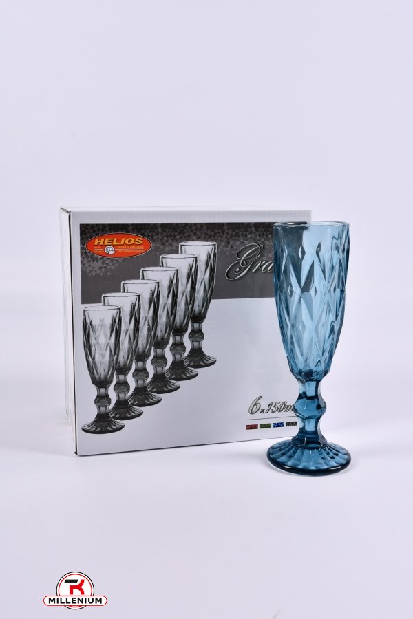 Набор бокалов для шампанского 6 шт по 150 мл "HELIOS" арт.6405