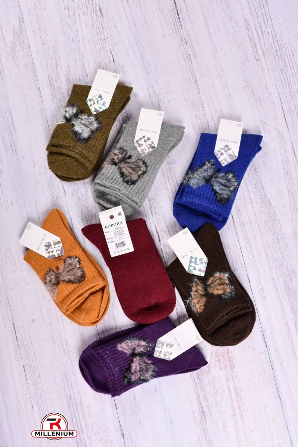 Шкарпетки жіночі вовняні "Корона" розмір 37-42 (склад 75% Вовна 20% бавовна 5% еластан) арт.B2604