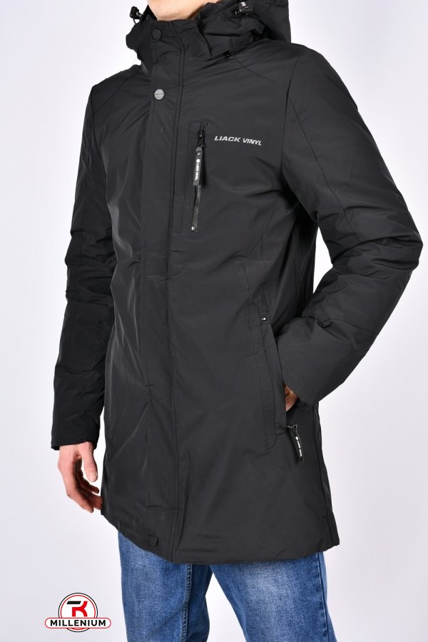 Куртка мужская (цв.черный) зимняя с теплоотражателем Размеры в наличии : 44, 46, 48, 50, 52, 54 арт.23-01