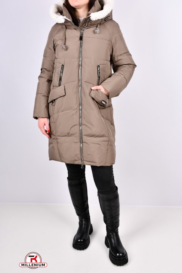 Пальто жіноче зимове (col.8) з плащової тканини "Calo Ovel" Розміри в наявності : 44, 46, 48, 50 арт.0579