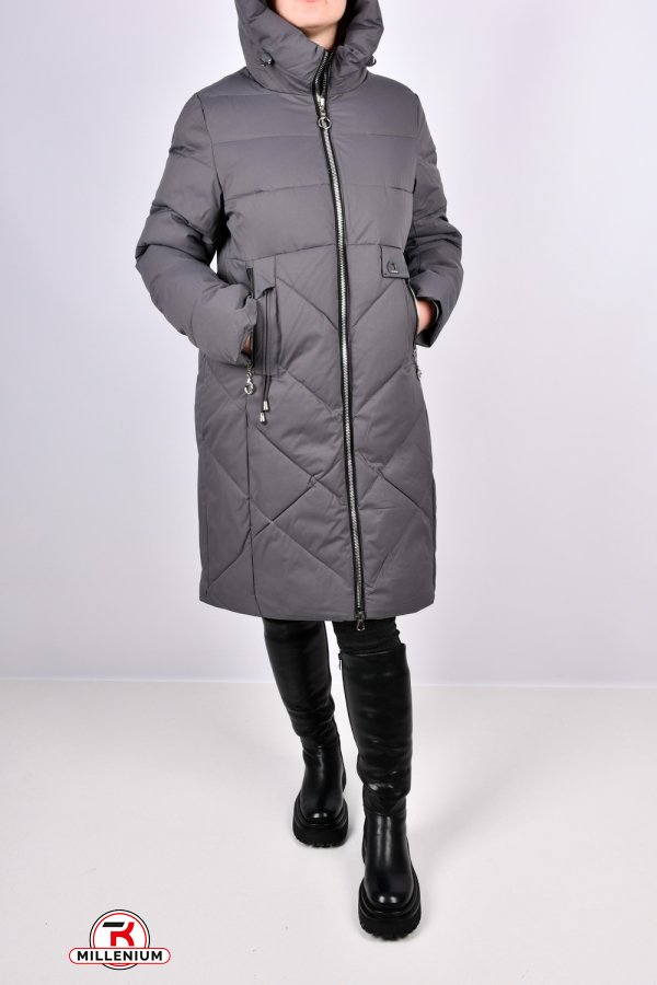 Пальто жіноче зимове (цв. col.F13) з плащової тканини "Calo Ovel" Розміри в наявності : 44, 46, 48 арт.8051