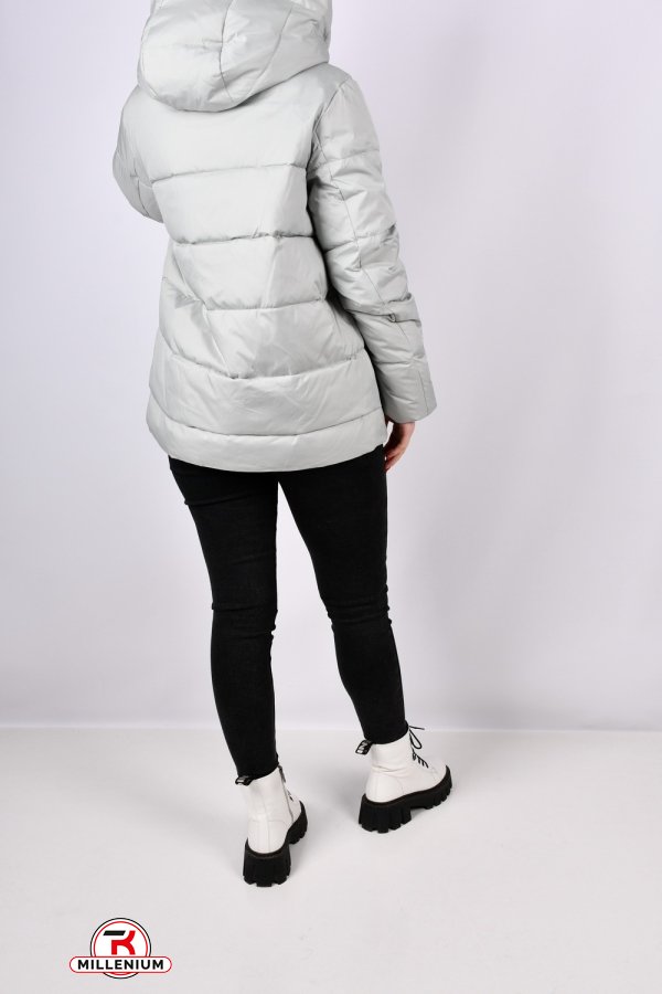 Куртка жіноча (кол. м'яти) з плащової тканини зимова "Fine Baby Cat" Розміри в наявності : 44, 50, 52 арт.757