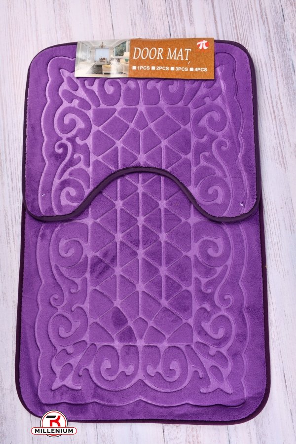Коврик в ванную 2-ка (цв.фиолетовый) "DOOR MAT" размер 50/80 см. (40/50см) арт.MF5204/1