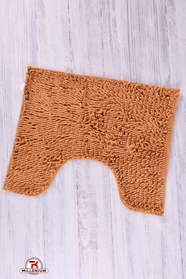 Килимок "Локшина" (кол. капучино) килимок з обрізанням під унітаз (мікрофібра) розмір 60/5 арт.60/50