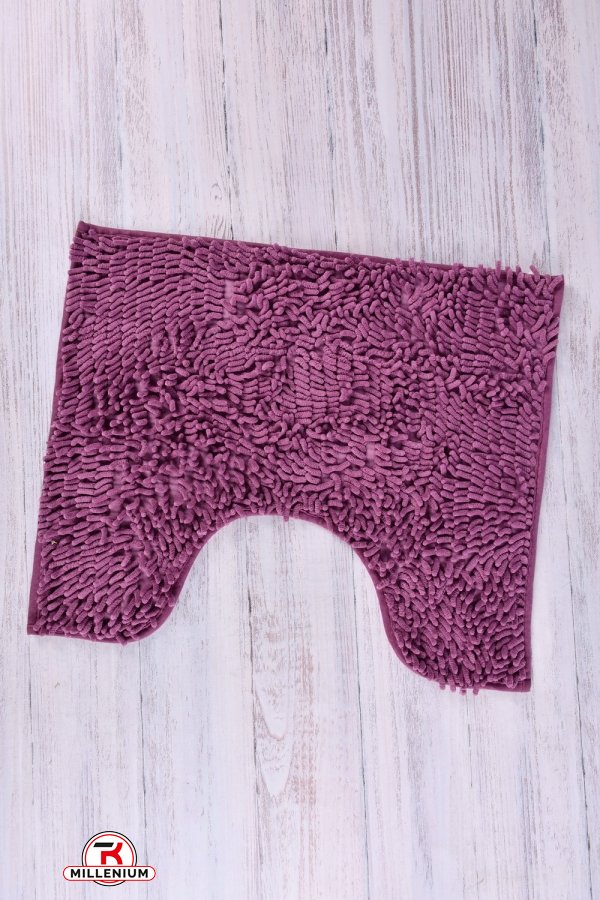 Коврик "Лапша" (цв.фиолетовый) коврик с обрезкой под унитаз (микрофибра) размер 60/50 см. арт.60/50
