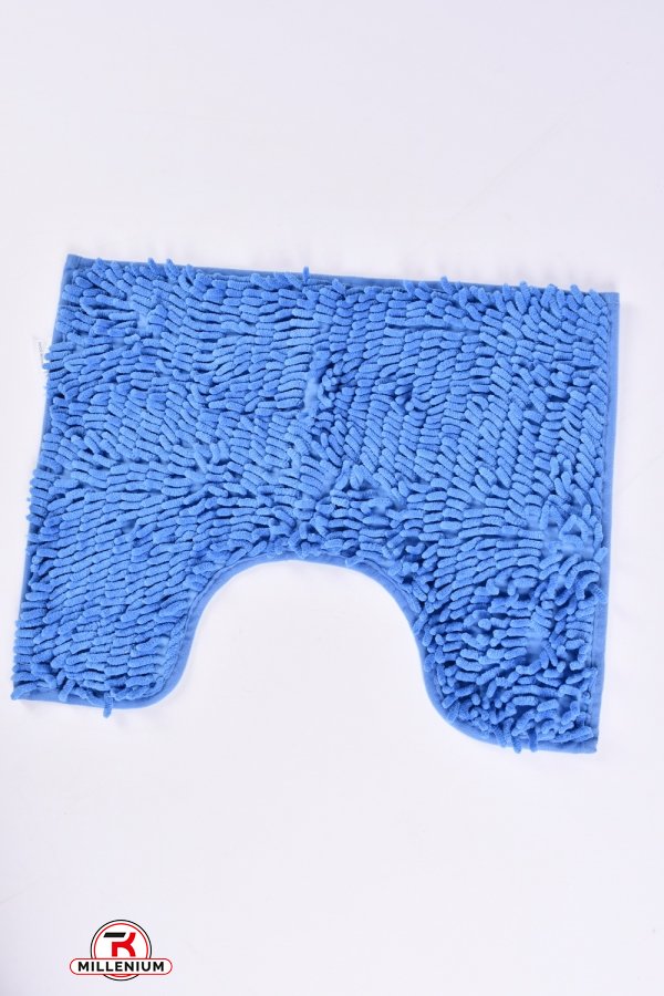 Килимок "Локшина" (кол. синій) килимок з обрізанням під унітаз (мікрофібра) розмір 40/50 с арт.LB308-36