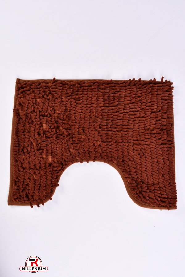 Килимок "Локшина" (кол. коричневий) килимок з обрізанням під унітаз (мікрофібра) розмір 40 арт.LB308-36