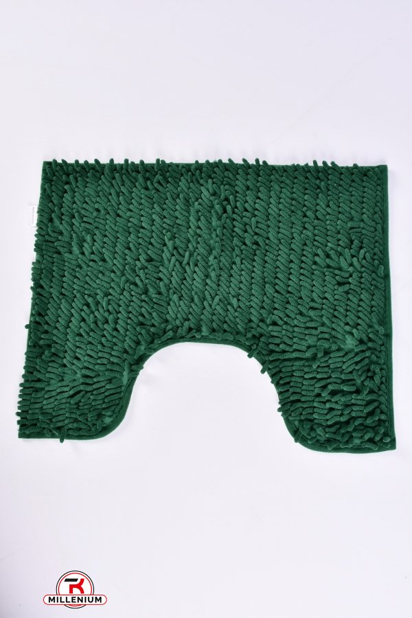 Килимок "Локшина" (кол. смарагдовий) килимок з обрізанням під унітаз (мікрофібра) розмір 4 арт.LB308-36