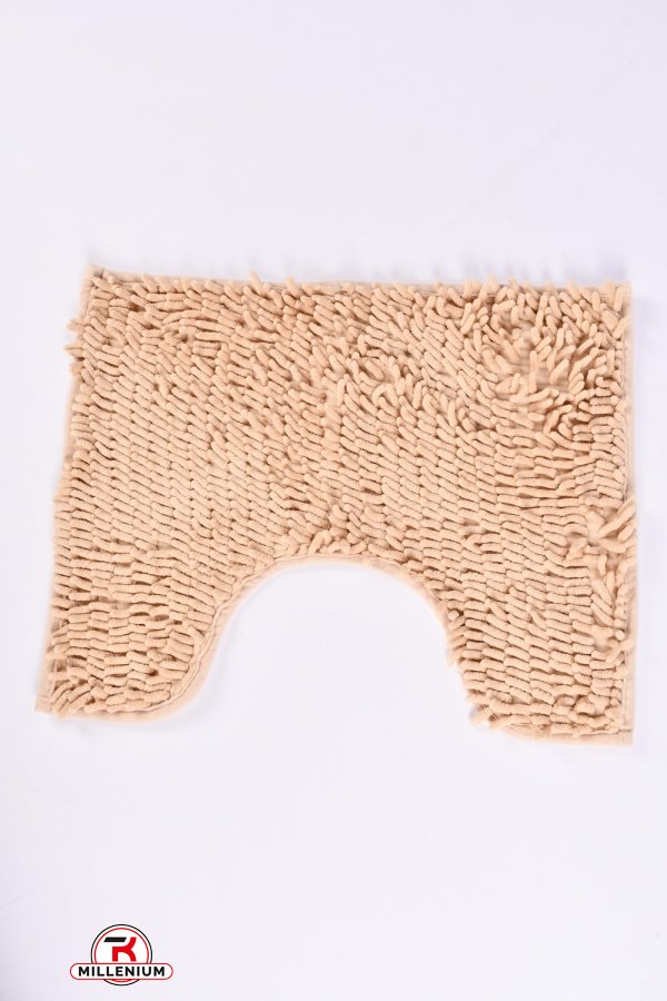 Килимок "Локшина" (кол. латте) килимок з обрізанням під унітаз (мікрофібра) розмір 40/50 с арт.LB308-36