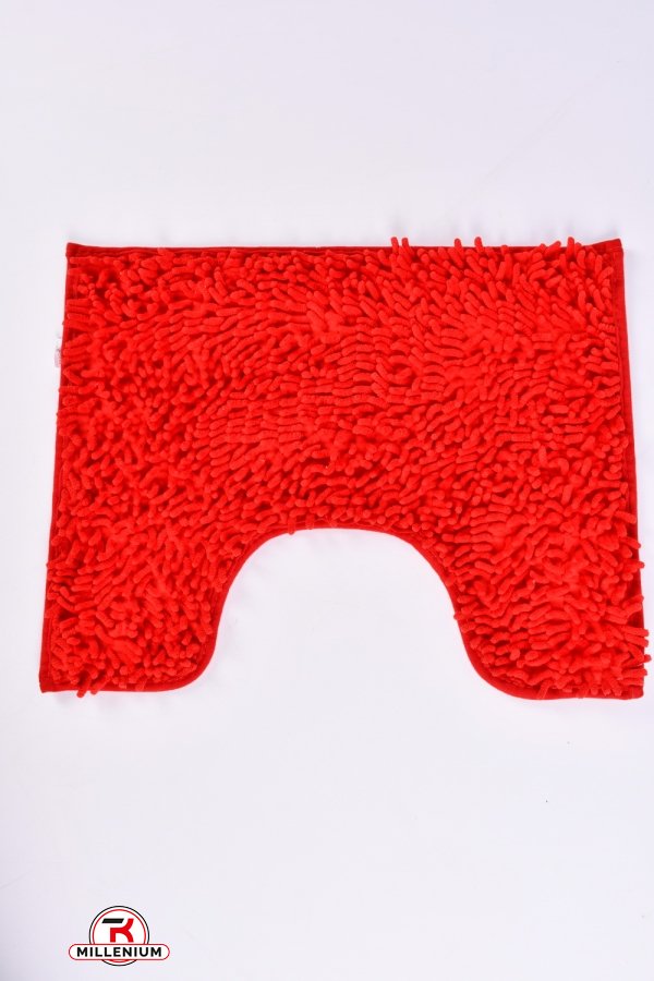 Килимок "Локшина" (кол. червоний) килимок з обрізанням під унітаз (мікрофібра) розмір 40/5 арт.LB308-36