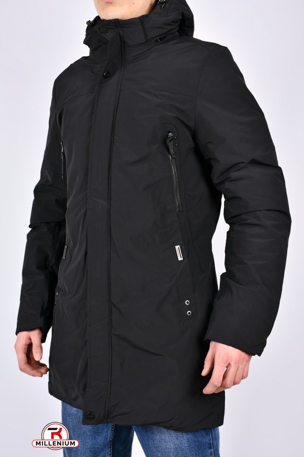 Куртка мужская (цв.черный) зимняя из плащевки Размеры в наличии : 44, 46, 48, 50, 52, 54 арт.05