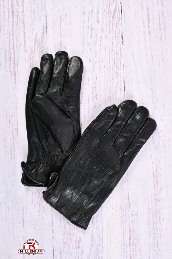 Перчатки для мальчика (размер 8-10) на меху из натуральной кожи арт.03