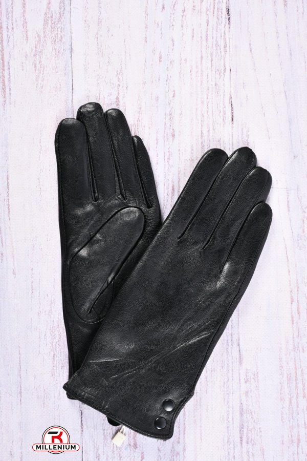 Перчатки женские (размер 6-8см) из натуральной кожи на меху арт.E-3
