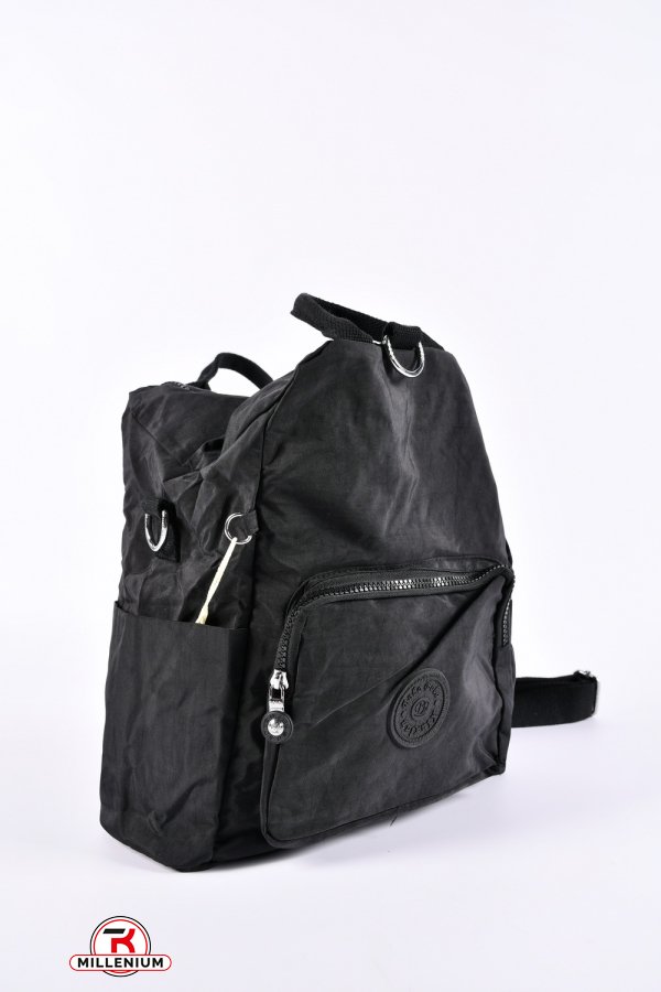 Сумка-рюкзак (цв.черный) из плащевки размер 31/22/13 см арт.66109-1