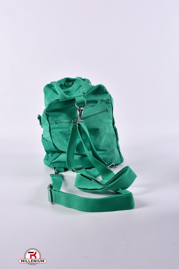 Сумка-рюкзак (кол. зелений) з плащової тканини розмір 31/22/13 см арт.66109-1