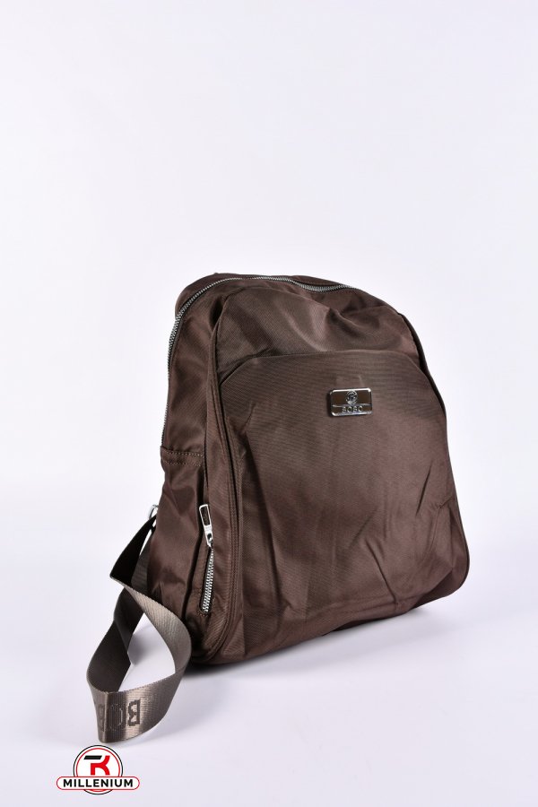 Рюкзак з плащової тканини (кол. коричневий) розмір 34/27/8 см арт.9804